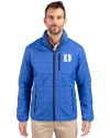 Duke Blue Devils Cutter & Buck Rainier PrimaLoft® Mens Eco Insulated Full Zip Puffer Jacket Royal Front Thumbnail Image