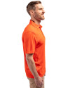 Cleveland Browns Helmet Cutter & Buck Forge Eco Stretch Recycled Mens Polo College Orange Side Thumbnail Image