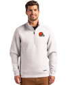 Cleveland Browns Cutter & Buck Roam Epic Versatility Recycled Quarter Zip Mens Pullover Solitare Front Thumbnail Image
