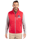 Cleveland Browns Americana Cutter & Buck Rainier PrimaLoft® Mens Eco Insulated Full Zip Puffer Vest Red Front Thumbnail Image