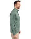 Notre Dame Fighting Irish Alumni - Cutter & Buck Adapt Eco Knit Heather Mens Quarter Zip Pullover Hunter Heather Side Thumbnail Image