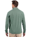 Notre Dame Fighting Irish Alumni - Cutter & Buck Adapt Eco Knit Heather Mens Quarter Zip Pullover Hunter Heather Back Thumbnail Image