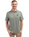 Notre Dame Fighting Irish Alumni - Cutter & Buck Forge Eco Double Stripe Stretch Recycled Mens Polo Hunter/White Front Thumbnail Image