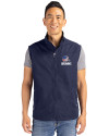 Cleveland Browns Americana Cutter & Buck Charter Eco Full-Zip Mens Big & Tall Vest Navy Blue Front Thumbnail Image