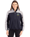 Notre Dame Fighting Irish Alumni - Cutter & Buck Charter Eco Recycled Womens Anorak Jacket Navy Blue/Polished Front Thumbnail Image