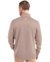 Cleveland Browns Helmet Cutter & Buck Traverse Stretch Eco Quarter Zip Mens Pullover Mushroom Back Thumbnail Image