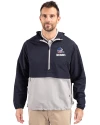Cleveland Browns Americana Cutter & Buck Charter Eco Recycled Mens Anorak Jacket Navy Blue/Polished Front Thumbnail Image