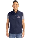 Cleveland Browns Americana Cutter & Buck Charter Eco Recycled Mens Full-Zip Vest Navy Blue Front Thumbnail Image