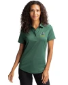 Notre Dame Fighting Irish Alumni - Cutter & Buck Prospect Eco Textured Stretch Recycled Womens Short Sleeve Polo Hunter Green Front Thumbnail Image