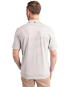 Cleveland Browns Cutter & Buck Virtue Eco Pique Stripe Recycled Mens Big and Tall Polo Polished Medium Gray Back Thumbnail Image