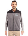 Cleveland Browns Mono Cutter & Buck Cascade Eco Fleece Mens Vest Elemental Grey/Black Front Thumbnail Image