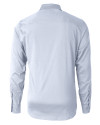 View image 8: Cutter & Buck Versatech Geo Dobby Stretch Mens Long Sleeve Dress Shirt White/French Blue Mannequin Back