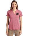 Sacramento River Cats Cutter & Buck Forge Eco Heathered Stretch Womens Blade Top Cardinal Red Heather Front Thumbnail Image