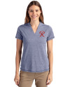 Tacoma Rainiers Cutter & Buck Forge Eco Heathered Stretch Womens Blade Top Indigo Heather Front Thumbnail Image