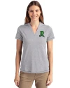 Dayton Dragons Cutter & Buck Forge Eco Heathered Stretch Womens Blade Top Polished Heather Front Thumbnail Image