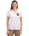 New Hampshire Fisher Cats Cutter & Buck Forge Eco Heathered Stretch Womens Blade Top White Front Thumbnail Image