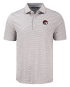Winston-Salem State Rams Cutter & Buck Forge Epic Confidence Fine Line Stripe Stretch Recycled Mens Polo Polished/White Mannequin Thumbnail Image