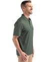 Baylor Bears Cutter & Buck Forge Epic Confidence Fine Line Stripe Stretch Recycled Mens Polo Hunter/White Side Thumbnail Image