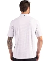 UCF Knights Citronaut Cutter & Buck Forge Epic Confidence Fine Line Stripe Stretch Recycled Mens Polo White/Polished Back Thumbnail Image