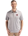 View image 7: Auburn Tigers Alumni Cutter & Buck Forge Recycled Fine Line Stripe Four-Way Stretch Mens Polo Polished/White Front