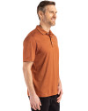 Texas Longhorns SEC Cutter & Buck Forge Epic Confidence Fine Line Stripe Stretch Recycled Mens Polo Texas Orange/White Side Thumbnail Image