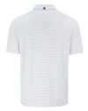 UConn Huskies - Cutter & Buck Forge Epic Confidence Fine Line Stripe Stretch Recycled Mens Polo White/Polished Mannequin Back Thumbnail Image