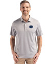 Penn State Nittany Lions Cutter & Buck Forge Epic Confidence Fine Line Stripe Stretch Recycled Mens Polo Polished/White Front Thumbnail Image