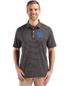 Kentucky Wildcats Cutter & Buck Forge Epic Confidence Fine Line Stripe Stretch Recycled Mens Polo Black/White Front Thumbnail Image