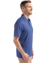 Tulsa Drillers Cutter & Buck Forge Epic Confidence Fine Line Stripe Stretch Recycled Mens Polo Tour Blue/White Side Thumbnail Image