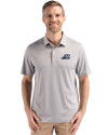 View image 10: West Michigan Whitecaps Cutter & Buck Forge Recycled Fine Line Stripe Four-Way Stretch Mens Polo Polished/White Front
