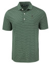South Florida Bulls Swinging Rocky Cutter & Buck Forge Epic Confidence Fine Line Stripe Stretch Recycled Mens Polo Hunter/White Mannequin Thumbnail Image