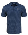 Penn State Nittany Lions Alumni Cutter & Buck Pike Eco Shadow Check Print Recycled Mens Big & Tall Polo Navy Blue Mannequin Thumbnail Image