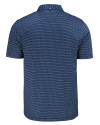 Texas Longhorns Alumni Cutter & Buck Pike Eco Shadow Check Print Recycled Mens Big & Tall Polo Navy Blue Mannequin Back Thumbnail Image