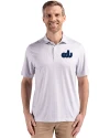 Old Dominion Monarchs College Vault Cutter & Buck Pike Eco Diamond Dot Print Recycled Mens Big & Tall Polo Polished Medium Gray Front Thumbnail Image