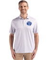 Air Force Falcons College Vault Cutter & Buck Pike Eco Diamond Dot Print Recycled Mens Big & Tall Polo Polished Medium Gray Front Thumbnail Image