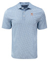 Texas Longhorns Alumni Cutter & Buck Pike Eco Diamond Dot Print Recycled Mens Big & Tall Polo Navy Blue Mannequin Thumbnail Image