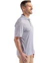 Portland State Vikings College Vault Cutter & Buck Pike Eco Diamond Dot Print Recycled Mens Big & Tall Polo Black Side Thumbnail Image