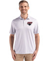 Clark Atlanta Panthers Cutter & Buck Pike Eco Diamond Dot Print Recycled Mens Big & Tall Polo Polished Medium Gray Front Thumbnail Image