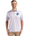 Indiana State Sycamores Cutter & Buck Pike Eco Diamond Dot Print Recycled Mens Big & Tall Polo Polished Medium Gray Front Thumbnail Image