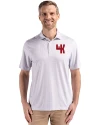 Western Kentucky Hilltoppers College Vault Cutter & Buck Pike Eco Diamond Dot Print Recycled Mens Big & Tall Polo Polished Medium Gray Front Thumbnail Image