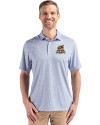 Toledo Mud Hens Cutter & Buck Pike Eco Diamond Dot Print Recycled Mens Big & Tall Polo Navy Blue Front Thumbnail Image