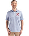 Tacoma Rainiers Cutter & Buck Pike Eco Diamond Dot Print Recycled Mens Big & Tall Polo Navy Blue Front Thumbnail Image
