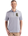 Salt Lake Bees Cutter & Buck Pike Eco Diamond Dot Print Recycled Mens Big & Tall Polo Black Front Thumbnail Image