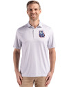 New Hampshire Fisher Cats Cutter & Buck Pike Eco Diamond Dot Print Recycled Mens Big & Tall Polo Polished Medium Gray Front Thumbnail Image