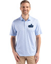 Old Dominion Monarchs College Vault Cutter & Buck Pike Eco Flora Print Recycled Mens Big & Tall Polo Atlas Light Blue Front Thumbnail Image