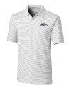 Seattle Seahawks Cutter & Buck Forge Pencil Stripe Stretch Mens Big and Tall Polo White Mannequin Thumbnail Image