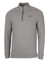 Seattle Seahawks Cutter & Buck Big & Tall Coastal Half-Zip Polished Heather Mannequin Thumbnail Image