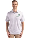 NDSU Bison Vintage Cutter & Buck Pike Eco Flora Print Recycled Mens Big & Tall Polo Polished Medium Gray Front Thumbnail Image