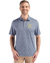 Frisco RoughRiders Cutter & Buck Pike Eco Flora Print Recycled Mens Big & Tall Polo Navy Blue Front Thumbnail Image