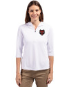 Arkansas State Red Wolves Cutter & Buck Virtue Eco Pique Recycled Half Zip Pullover Womens Hoodie White Front Thumbnail Image